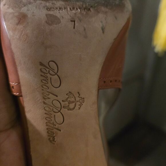 Brioks Brothers Womens Genuine Leathe High Heels Open Toe Size 7 - Picture 9 of 11